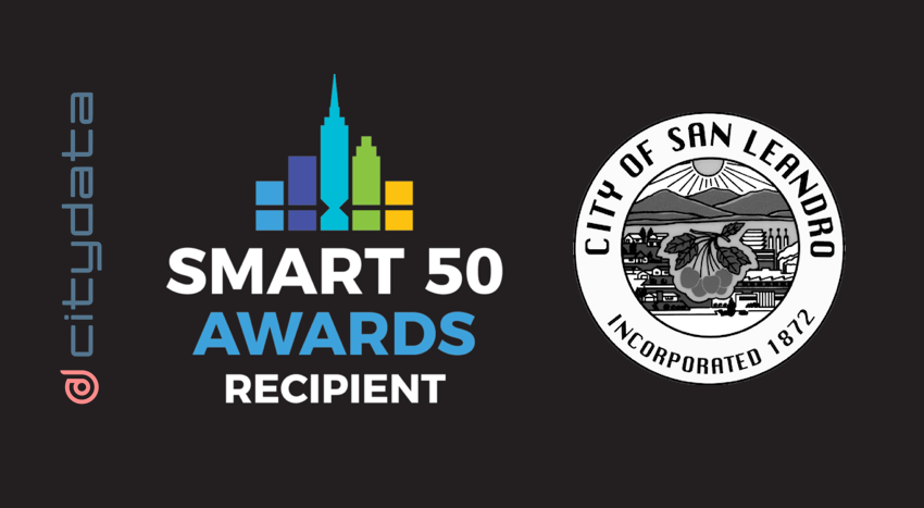 City of San Leandro, California powered by CITYDATA.ai wins Smart 50 Award for 2021